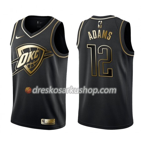 Muški NBA Dres Oklahoma City Thunder Steven Adams 12 Nike Crna Golden Edition Swingman